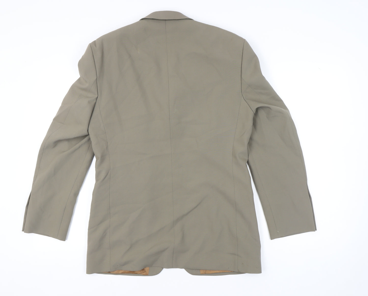 Burton Menswear Men's Beige 38in Blazer Jacket Wool Blend Regular Fit
