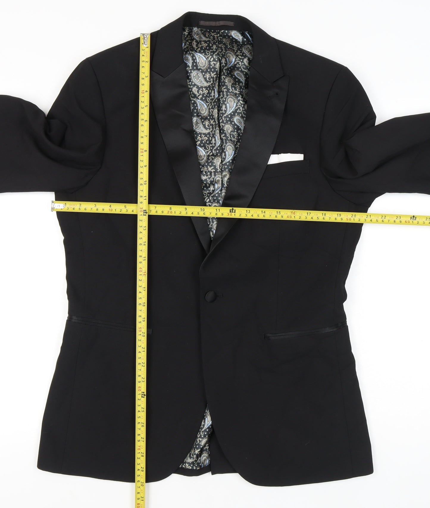 Next Men’s Black 40L Shawl Lapel Tuxedo Jacket Formal Blazer