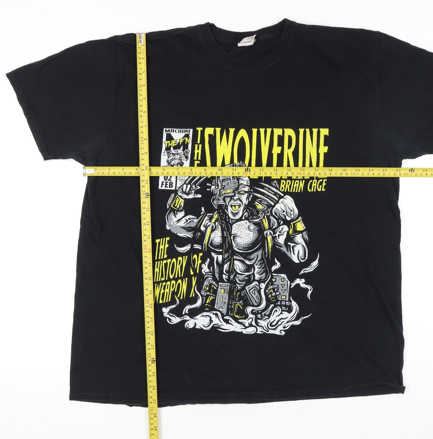 Gildan Men’s Black 2XL Wolverine Marvel Graphic Print T-Shirt