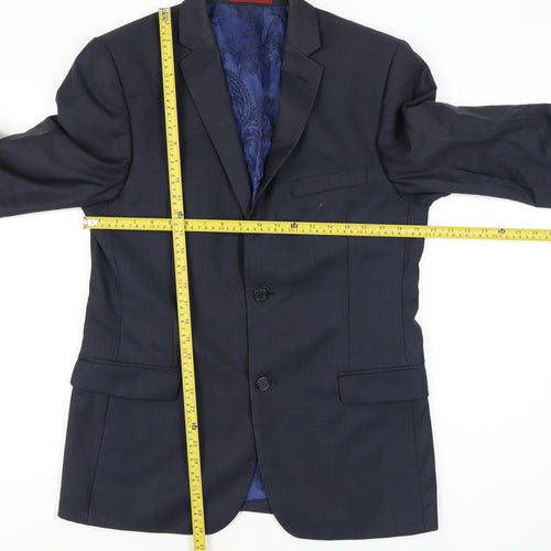 Ted Baker Endurance Men's Blue 40R Wool Suit Jacket Blazer