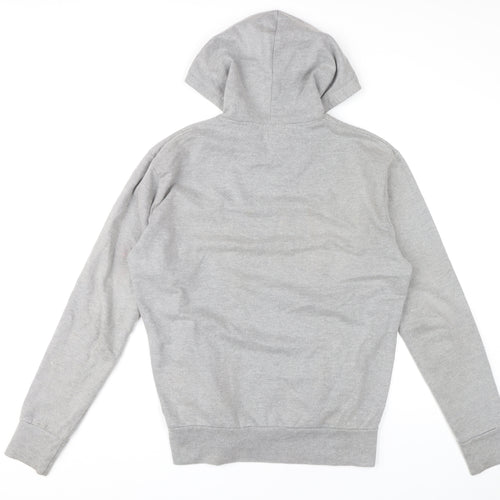 French Connection Mens Grey Pullover Hoodie Size M Logo Graphic