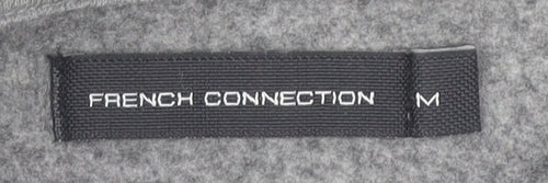 French Connection Mens Grey Pullover Hoodie Size M Logo Graphic