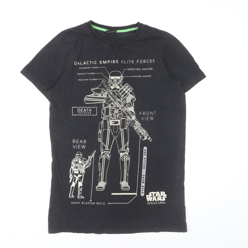 Star Wars Boys Black Graphic T-Shirt 11-12 Years Death Trooper Rogue One