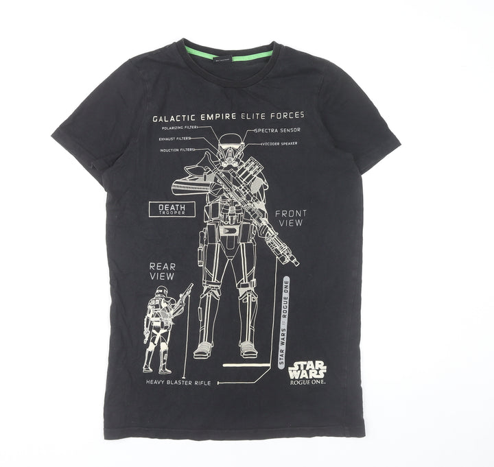 Star Wars Boys Black Graphic T-Shirt 11-12 Years Death Trooper Rogue One