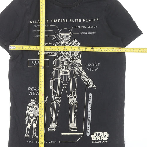 Star Wars Boys Black Graphic T-Shirt 11-12 Years Death Trooper Rogue One