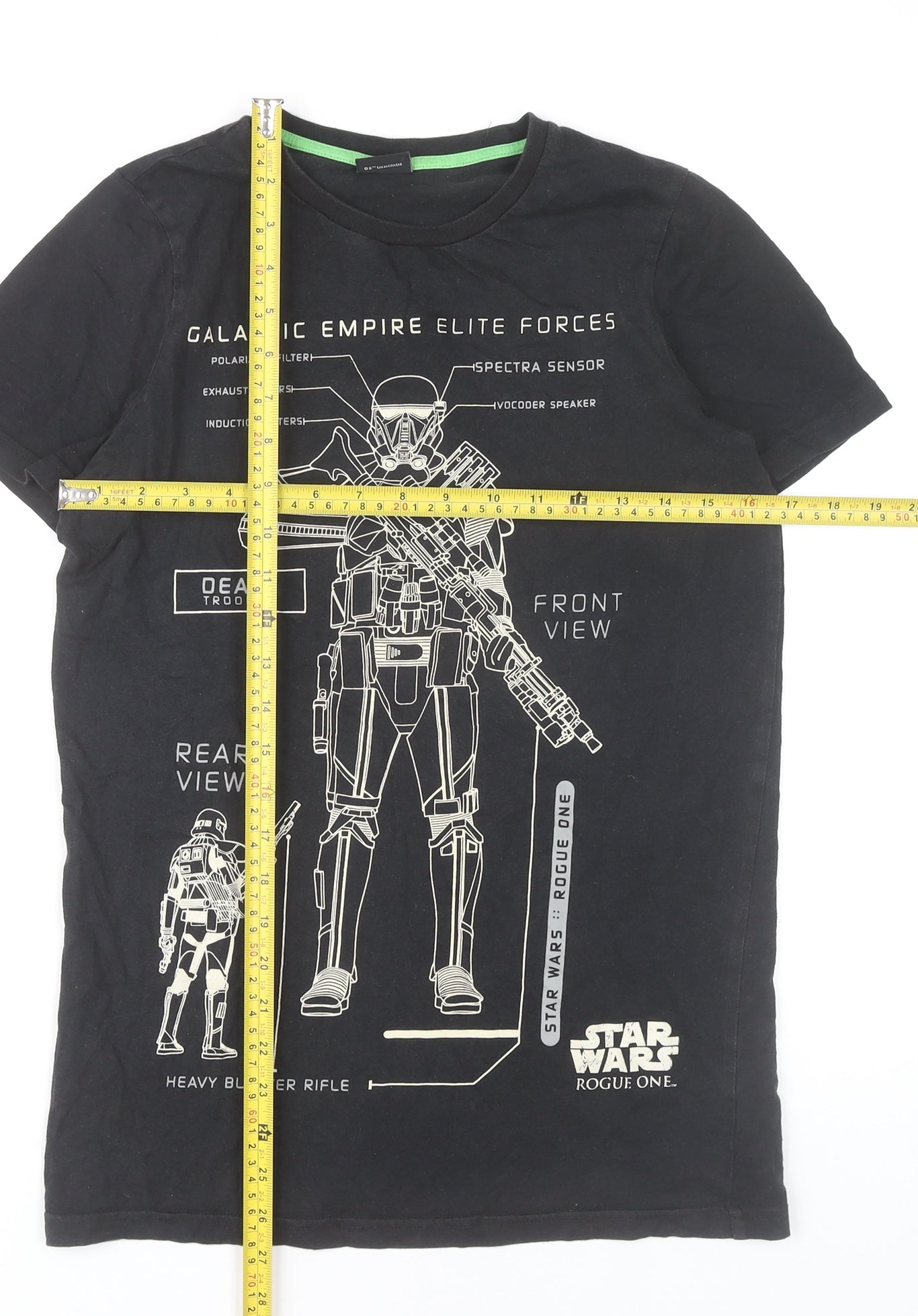 Star Wars Boys Black Graphic T-Shirt 11-12 Years Death Trooper Rogue One