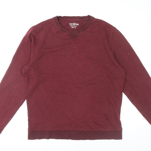 TRN 1961 Mens Red XL Crew Neck Pullover Sweatshirt Regular Fit