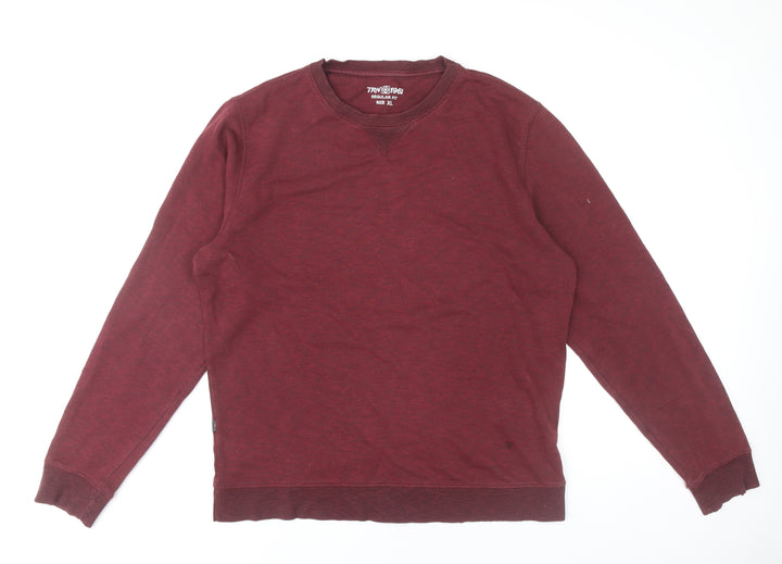 TRN 1961 Mens Red XL Crew Neck Pullover Sweatshirt Regular Fit
