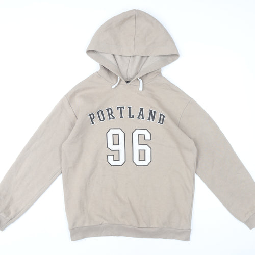 915 Generation Girls Beige Pullover Hoodie Age 12-13 Years Portland Print