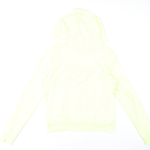 Victoria's Secret PINK Womens Yellow Hoodie Medium Full Zip Logo