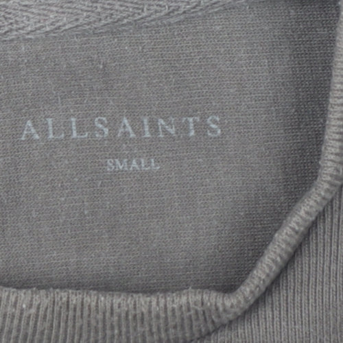 AllSaints Men’s Brown Small Crew Neck Cotton Sweatshirt