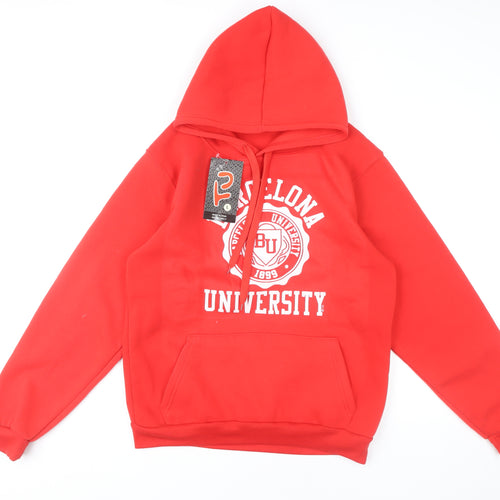 Twin Union Men’s Red Pullover Hoodie L University Graphic