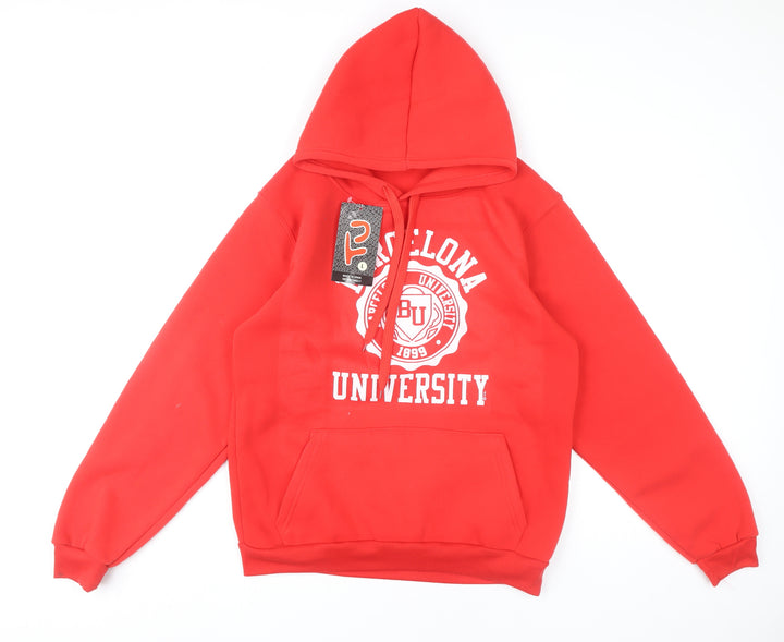 Twin Union Men’s Red Pullover Hoodie L University Graphic