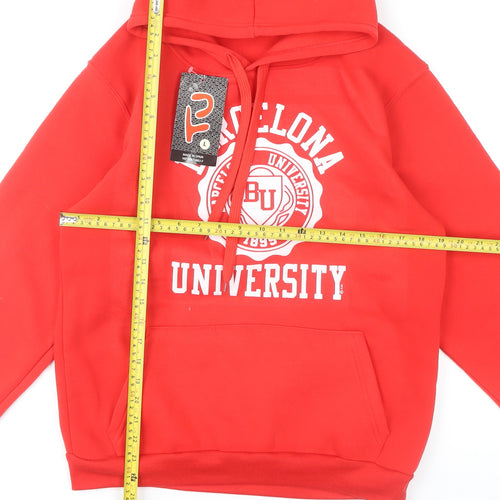 Twin Union Men’s Red Pullover Hoodie L University Graphic