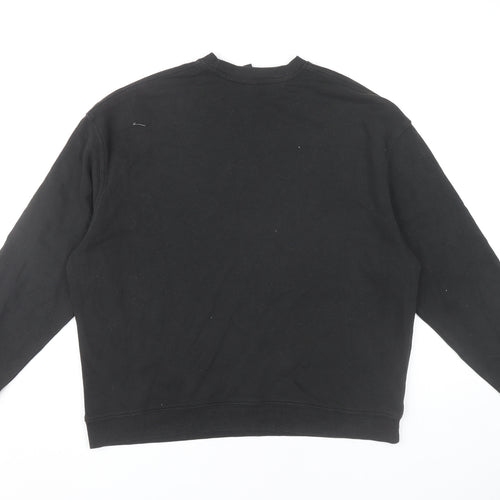 Nobody's Child Womens Black Small Sweatshirt Organic Cotton Blend