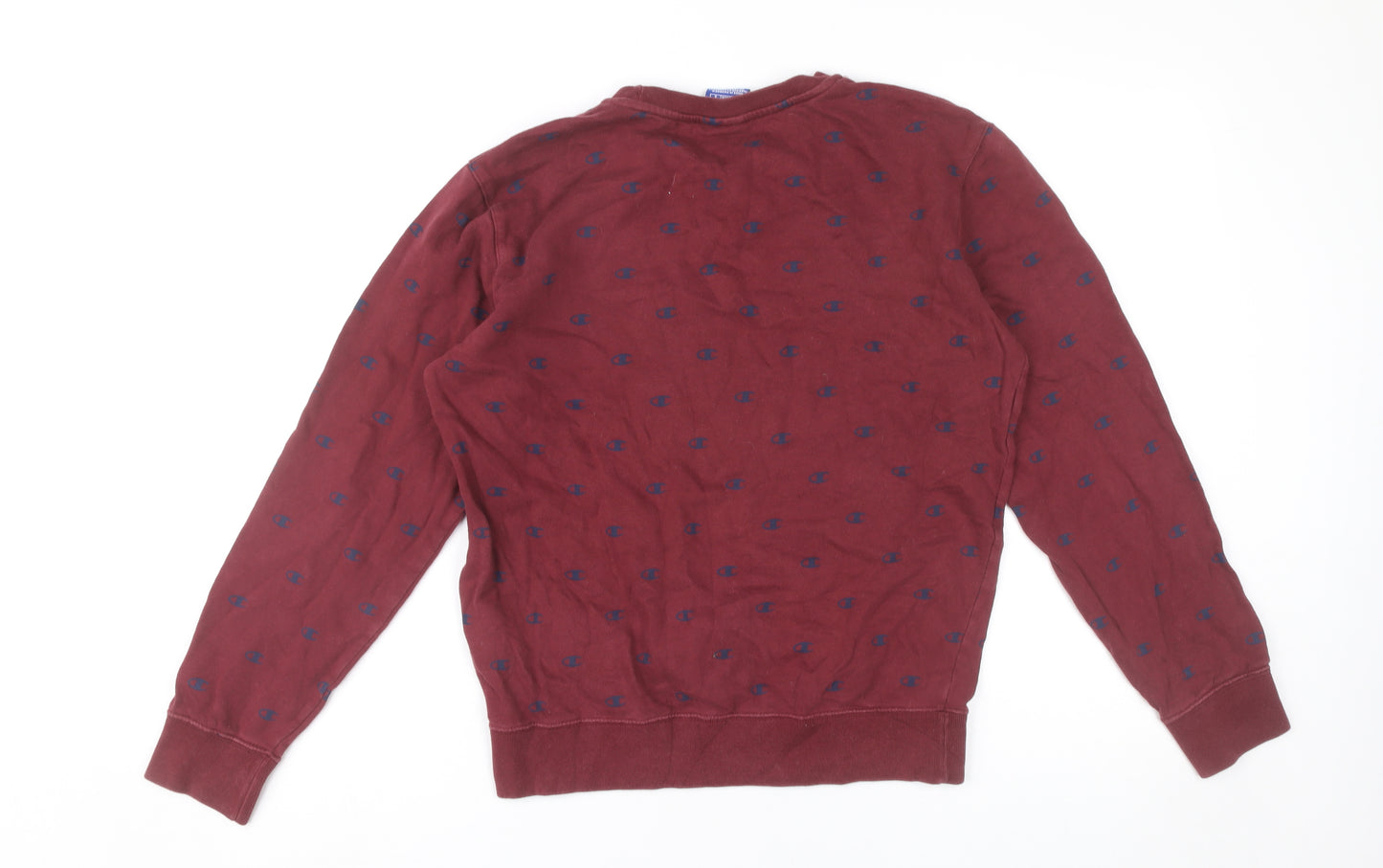 Champion Men’s Red XS Pullover Sweatshirt Logo Crew Neck