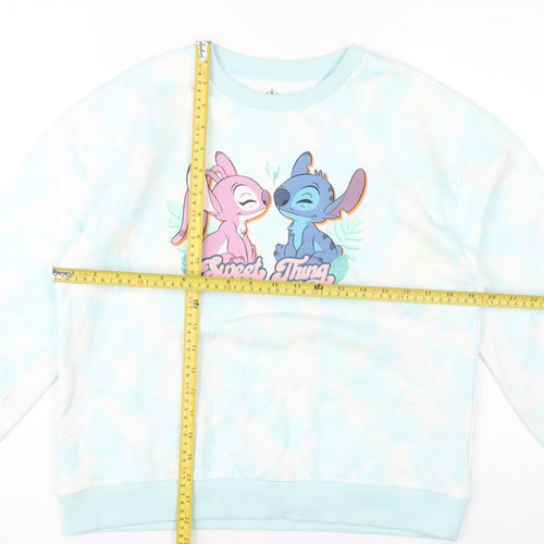 Disney Girls Blue Stitch Sweatshirt 11-12Y Pullover Long Sleeve Casual