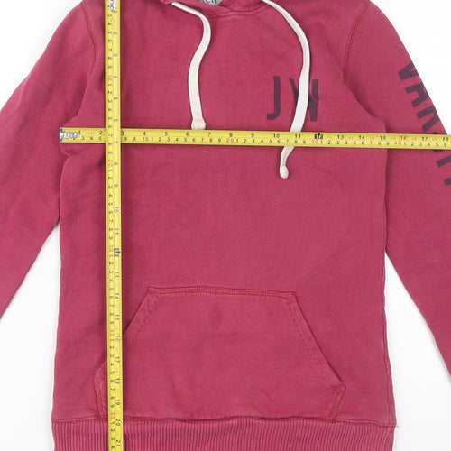 Jack Wills Womens Pink Size 6 Pullover Hoodie Varsity Netball