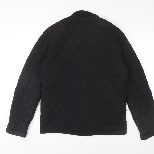 Firetrap Men’s Black Quilted Mid-Length Casual Jacket Size M