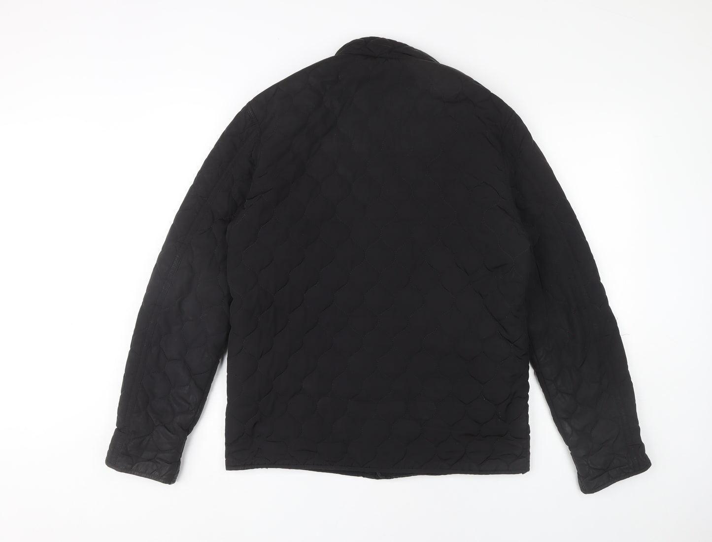 Firetrap Men’s Black Quilted Mid-Length Casual Jacket Size M