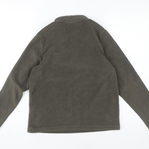 TOG24 Boys Green Fleece 1/4 Zip Sweatshirt Size 12 Years Hiking Outdoor