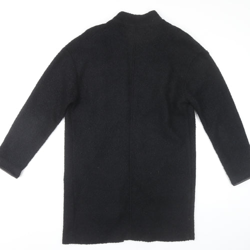 Marks and Spencer Womens Black Collared Longline Cardigan Size 10