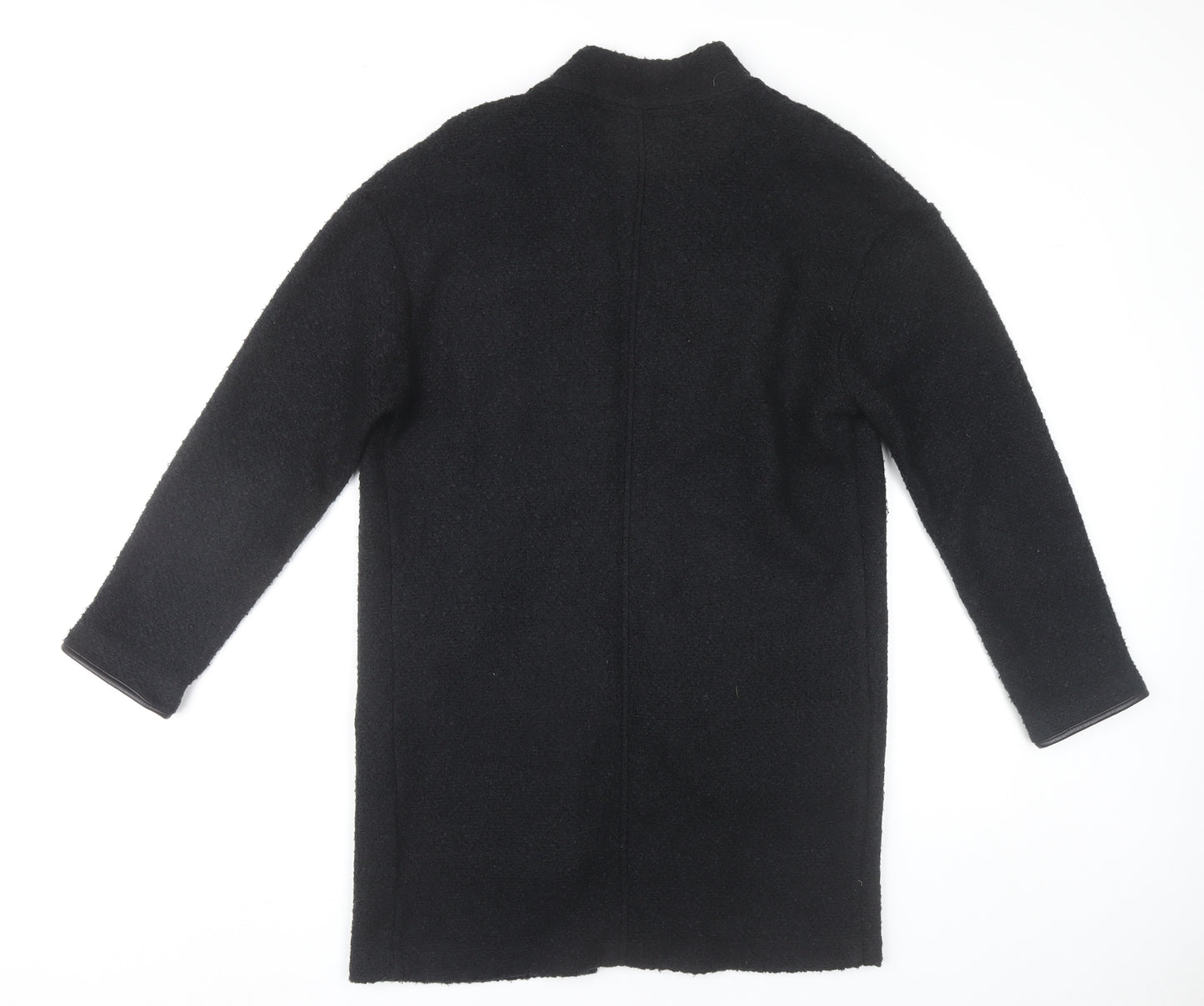 Marks and Spencer Womens Black Collared Longline Cardigan Size 10
