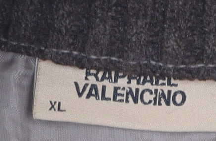 Raphael Valencino Men's Beige XL Knit Zip Jacket Retro Style