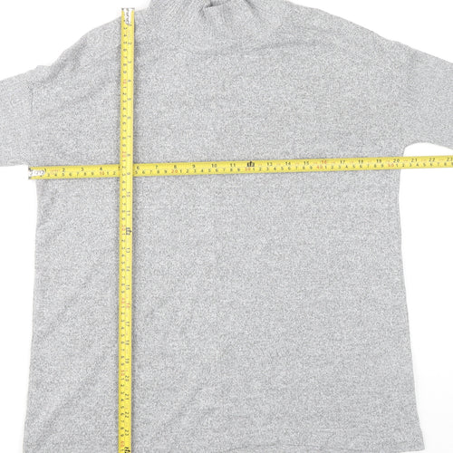 Marks and Spencer Women’s Grey Size 8 Roll Neck Tunic Jumper