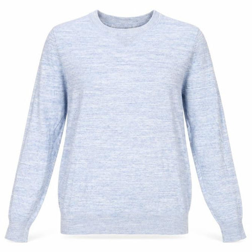 H&M Women Blue Cotton Pullover Jumper Size S Crew Neck Knitwear