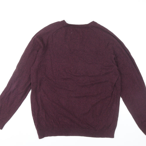 Next Men’s Purple Cotton Blend Jumper L Crew Neck Long Sleeve