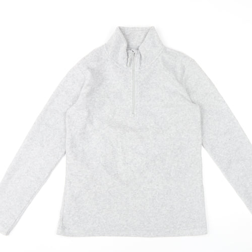 Peter Storm Womens Grey Fleece Sweatshirt Size 12 1/2 Zip Outdoor