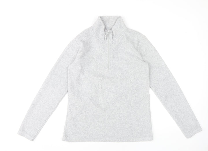 Peter Storm Womens Grey Fleece Sweatshirt Size 12 1/2 Zip Outdoor