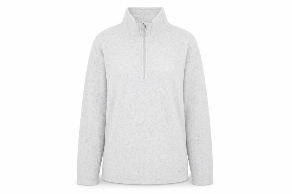 Peter Storm Womens Grey Fleece Sweatshirt Size 12 1/2 Zip Outdoor