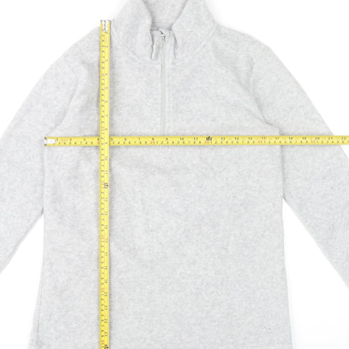 Peter Storm Womens Grey Fleece Sweatshirt Size 12 1/2 Zip Outdoor