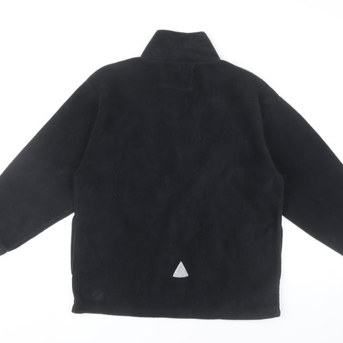 Result Womens Black Fleece Sweatshirt M 8/10 1/4 Zip Pullover