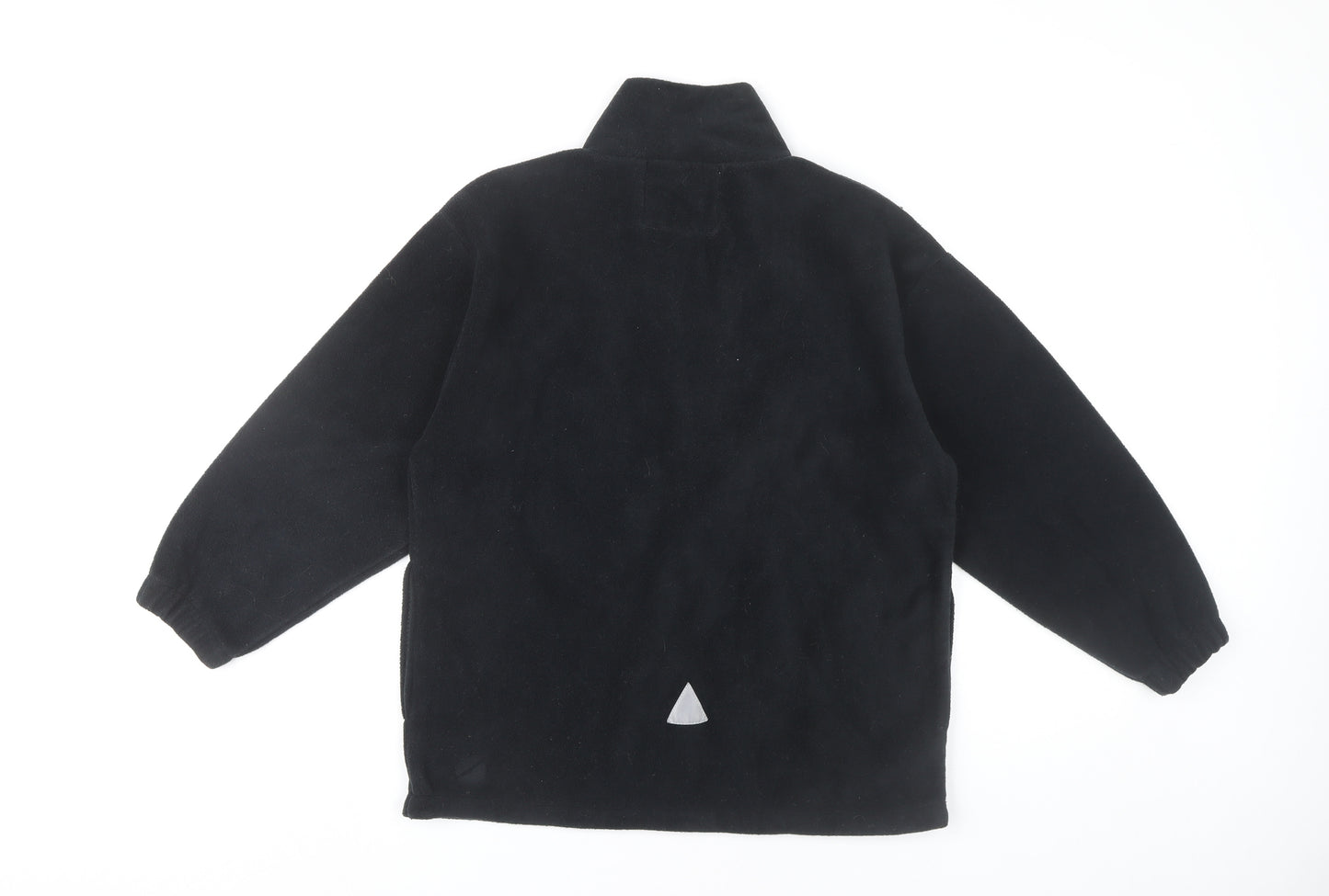 Result Womens Black Fleece Sweatshirt M 8/10 1/4 Zip Pullover