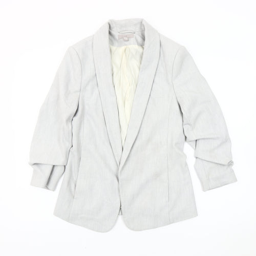 H&M Women’s Grey Shawl Lapel Blazer Size 10 Regular Fit