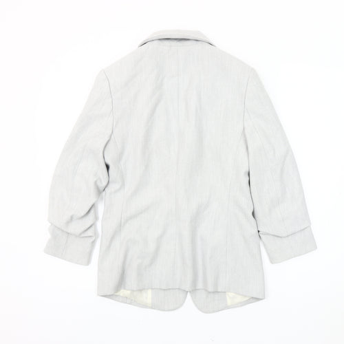 H&M Women’s Grey Shawl Lapel Blazer Size 10 Regular Fit
