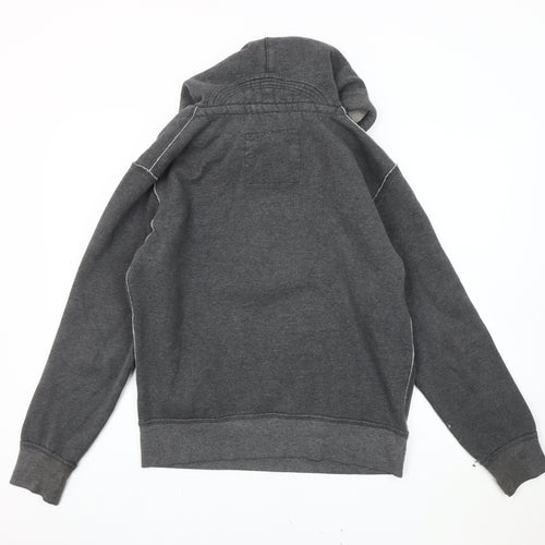 MGL Mens Grey Pullover Hoodie XL Embroidered Logo Casual Sweatshirt