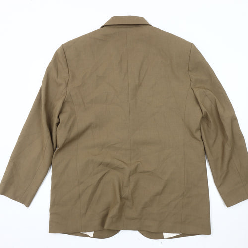 Zara Women Brown Regular Fit Blazer Jacket Size XL Single-Breasted
