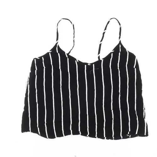 ASOS Women’s Black Striped Viscose Camisole Tank UK 12