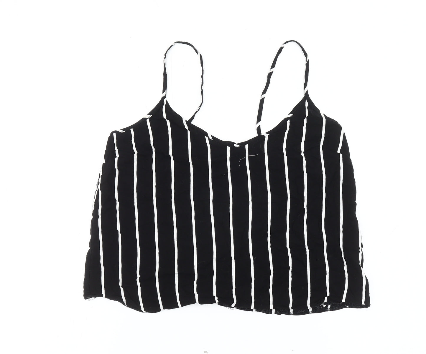 ASOS Women’s Black Striped Viscose Camisole Tank UK 12