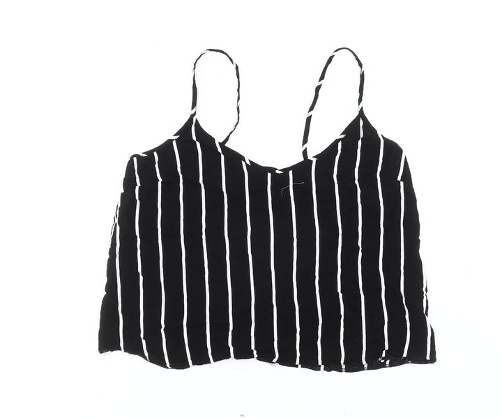 ASOS Women’s Black Striped Viscose Camisole Tank UK 12