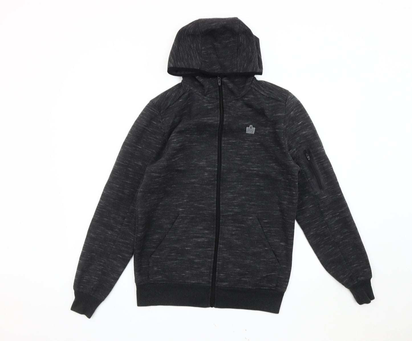 Admiral Mens Black Full Zip Hoodie Size S Regular Fit Gym Training