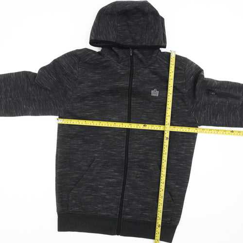Admiral Mens Black Full Zip Hoodie Size S Regular Fit Gym Training