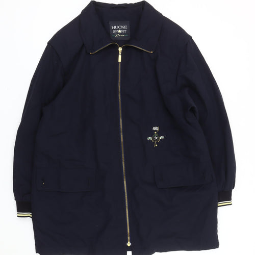 Hucke Sport Line Women’s Blue Cotton Mid-Length Jacket Size 12