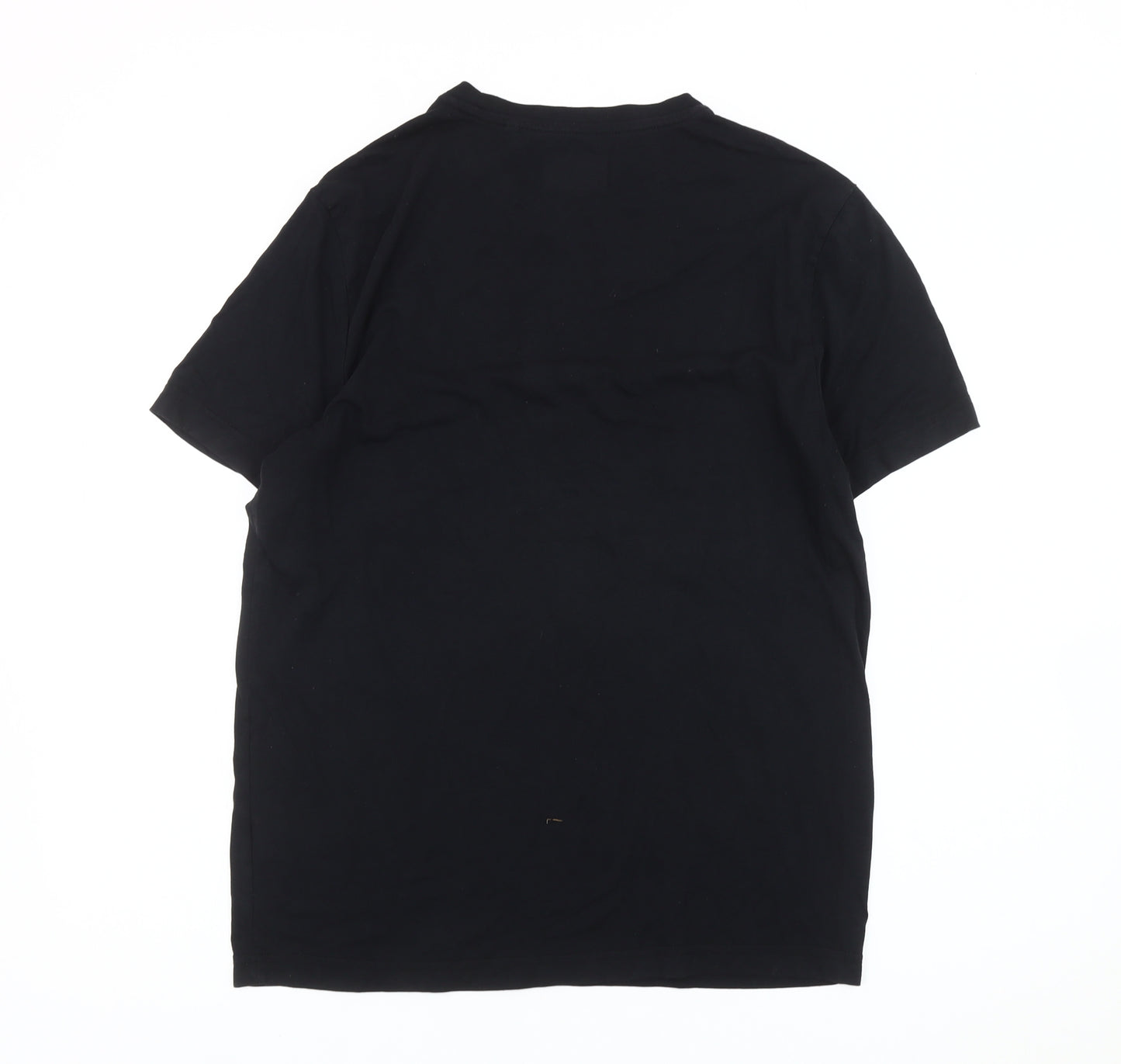 Farah Mens Black Cotton Crew Neck T-Shirt Size M Holiday Logo Tee