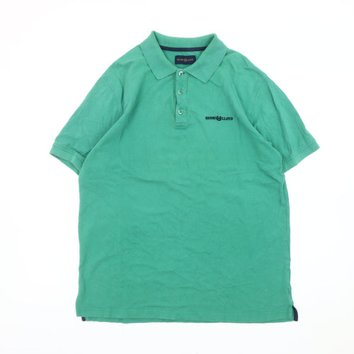 Henri Lloyd Men's Green Polo Shirt M Short Sleeve Cotton