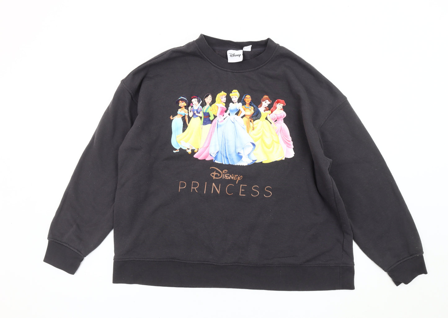 Disney Women’s Black L Pullover Sweatshirt Princess Graphic